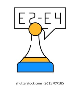 chess kids club line icon vector. chess kids club sign. isolated symbol illustration