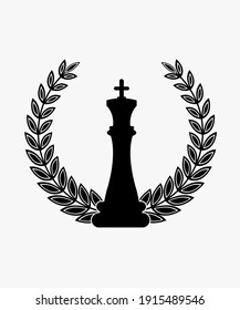 Chess king with black background trendy banner illustration.