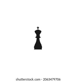 chess king black icon, Sports black icon isolated white background