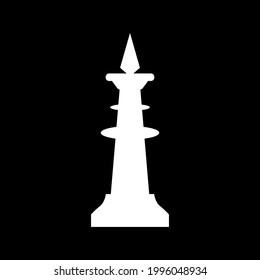 chess king drawing, vector illustration