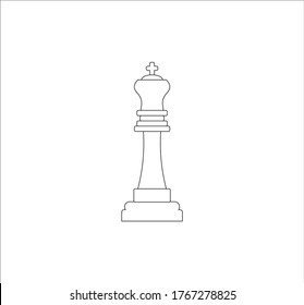 chess king figure. illustration for web and mobile design.