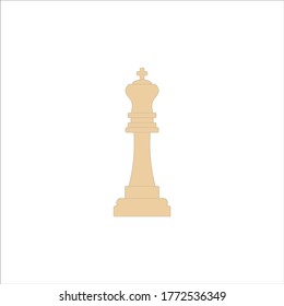 chess king figure. illustration for web and mobile design.