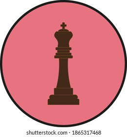 chess king figure. illustration for web and mobile design.