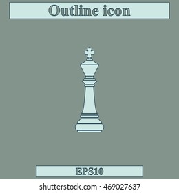 Chess king icon.