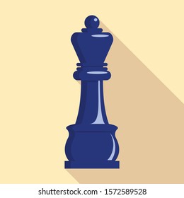 Chess king icon. Flat illustration of chess king vector icon for web design