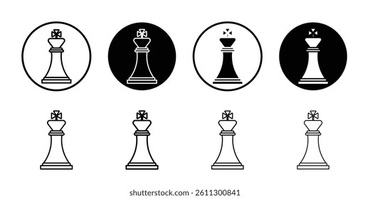 Chess king icon Flat illustration sign