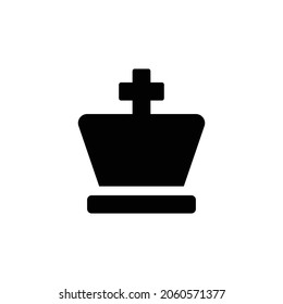 chess king Icon. Flat style design isolated on white background. Vector illustration