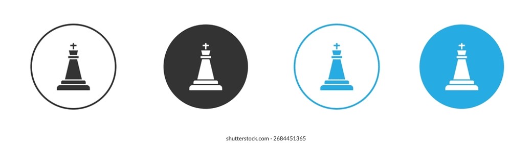 Chess king icon. Graphic icon design template