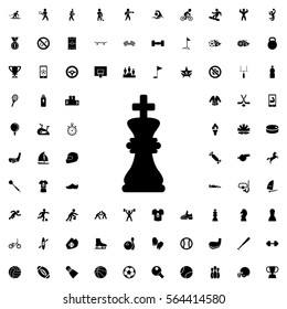 chess king icon illustration isolated vector sign symbol