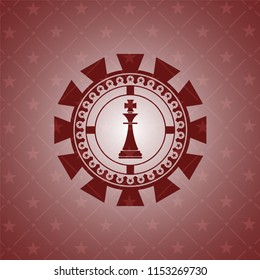 chess king icon inside badge with red background