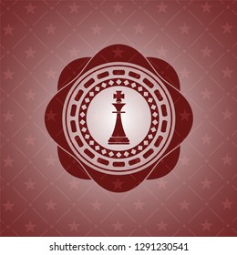 chess king icon inside badge with red background