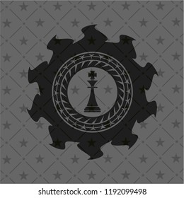 chess king icon inside black badge