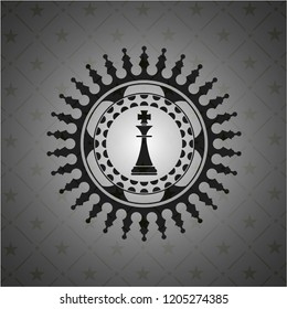 chess king icon inside black emblem