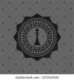 chess king icon inside black badge