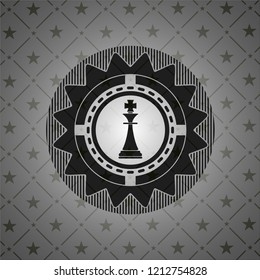 chess king icon inside dark badge