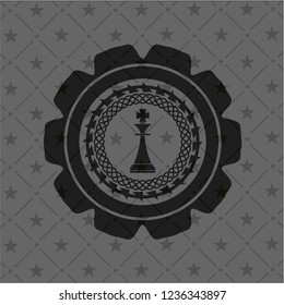 chess king icon inside dark badge