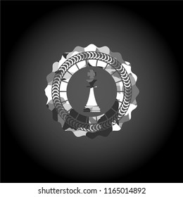 chess king icon inside grey camouflage texture