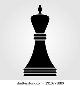 Chess King icon isolated on white background. Vector illustration