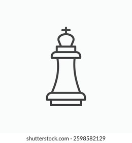 Chess king icon isolated on white background