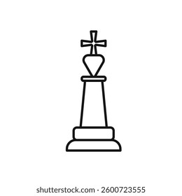 Chess king icon isolated. simple vector icon on white background