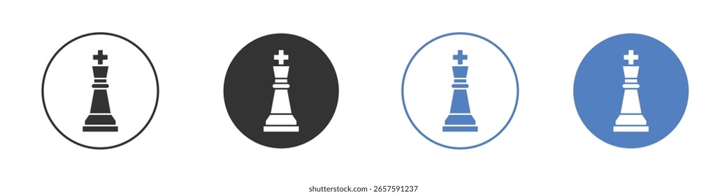Chess king icon logo graphic designs