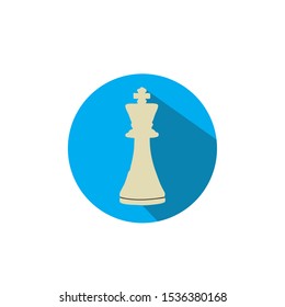 Chess king icon on white background. Vector illustration.