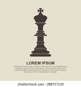 Chess King Icon - Vector