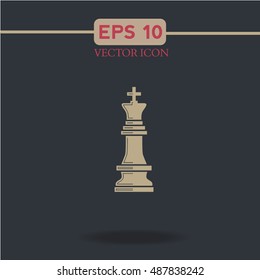 Chess king icon vector