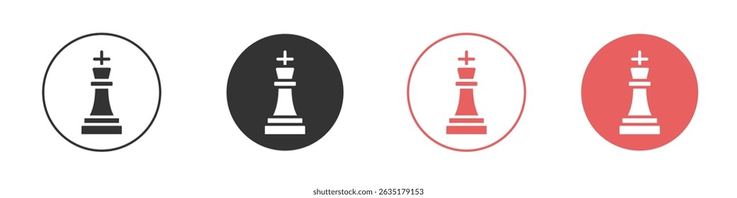 Chess king icon vector design template simple and clean style