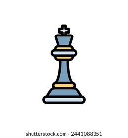 Chess King Icon Vector Illustration
