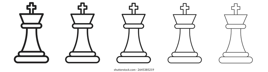 Chess king icon vector illustration isolated