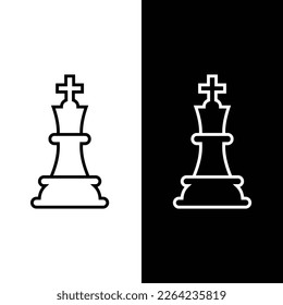 Chess King Icon Vector Isolated