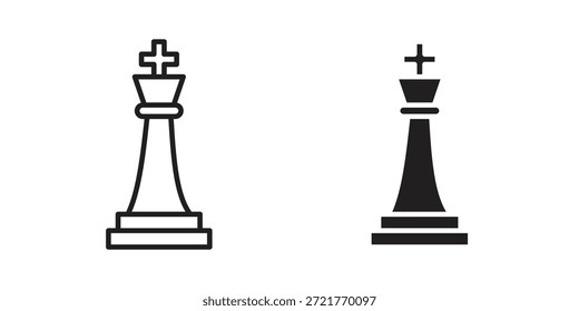Chess king icon for your website design, logo, app, UI. EPS10