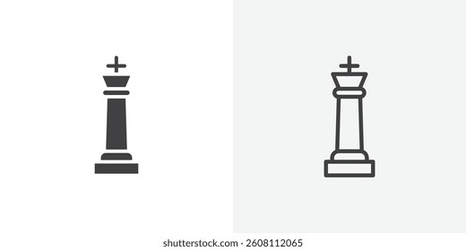Chess king icons design. vector icons for ui designs