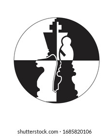 chess king knight bishop logo.