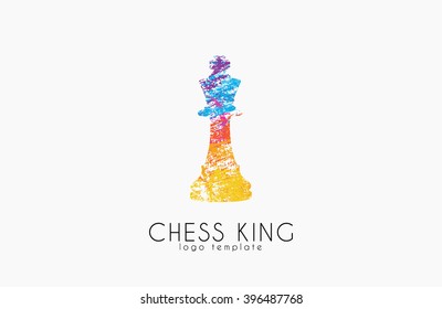 Chess king logo. Chess logo. King logo. Creative logo.