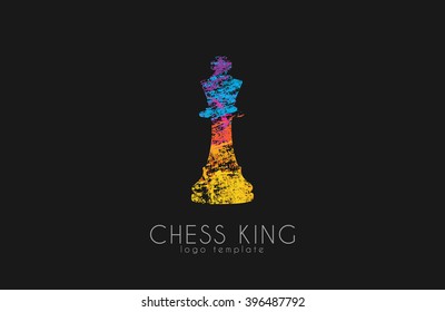 Chess king logo. Chess logo. King logo. Creative logo.