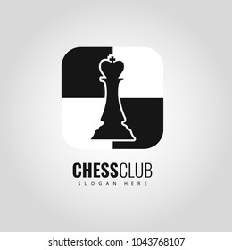 Chess King Logo design. Vector sign king of chess.  