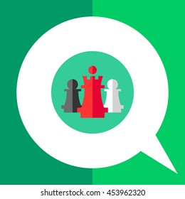 Chess king and pawns
