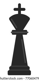 Chess king piece icon isolatedvector illustration
