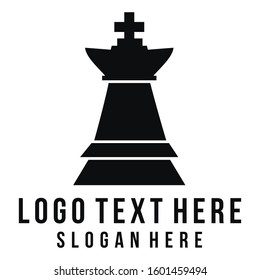 chess King piece icon- vector illustration