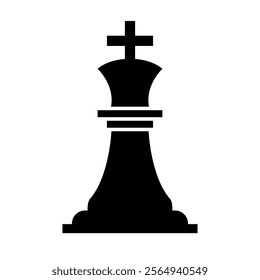 Chess King piece silhouette. Vector.