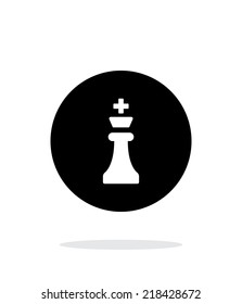 Chess King simple icon on white background. Vector illustration.