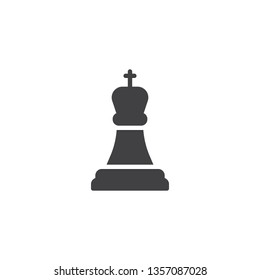 Chess king vector icon. filled flat sign for mobile concept and web design. Chess figure glyph icon. Business Strategy symbol, logo illustration. Pixel perfect vector graphics