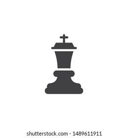 Chess king vector icon. filled flat sign for mobile concept and web design. King chess figure glyph icon. Symbol, logo illustration. Vector graphics