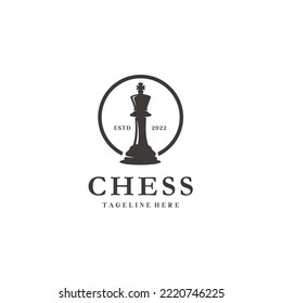 Chess King King Vintage Logo Label Design Ideas