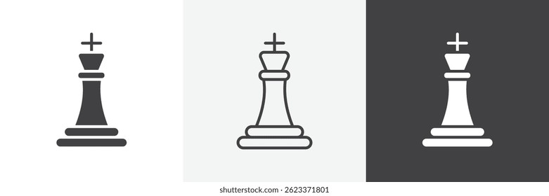 Chess king web vector icons
