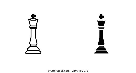 Chess kingicons for ui. vector illustration