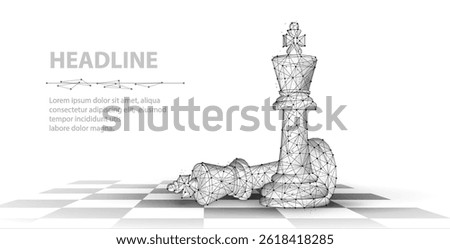Chess kings. Win in game, AI in chess, chess strategy, digital manager, business competition, innovation challenge, AI assistant, political checkmate, technological success concept.