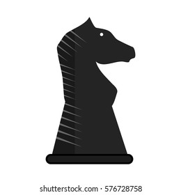 Chess knight business. Strategy concept, sport and play, vector illustration